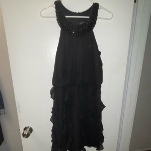 Women’s JESSICA HOWARD Beaded, Black, Knee-Length, Halter, Fancy Dress; Size 8